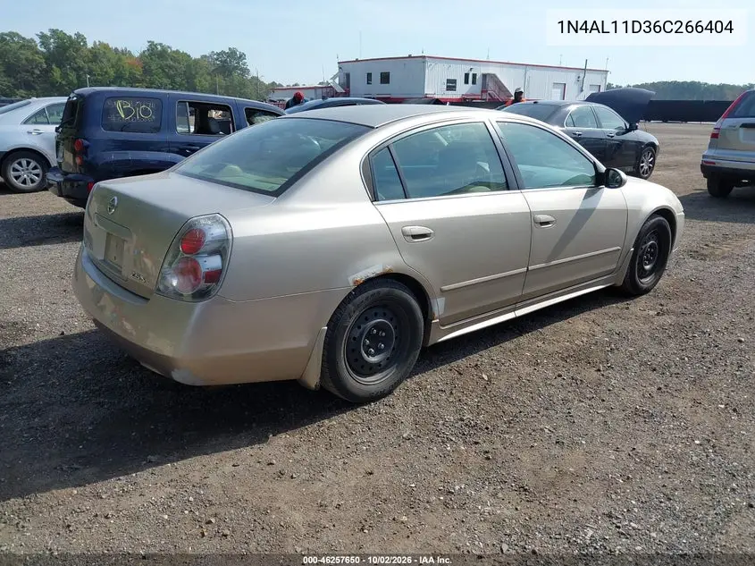 2006 NISSAN ALTIMA VIN 1N4AL11D36C266404 — фото 4