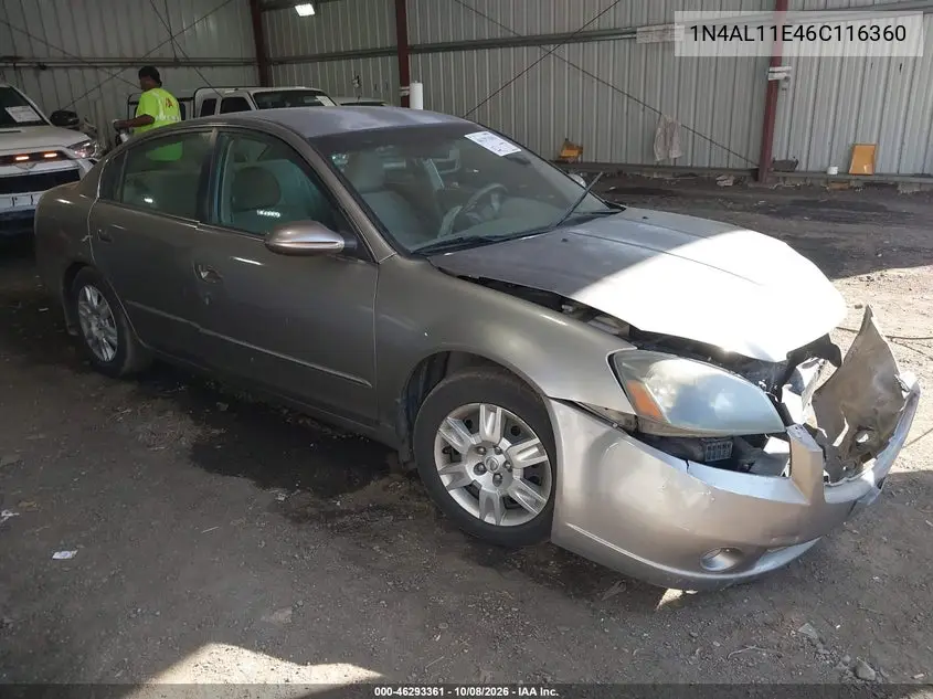 NISSAN ALTIMA 2006, VIN 1N4AL11E46C116360