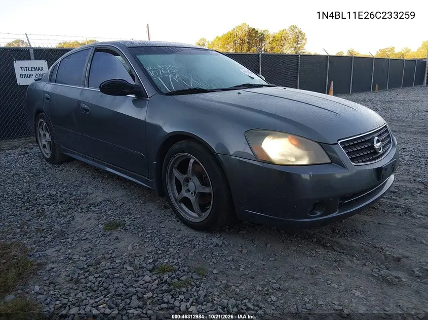 NISSAN ALTIMA 2006, VIN 1N4BL11E26C233259