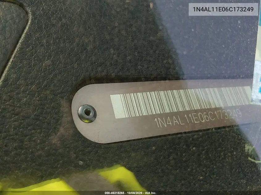 2006 NISSAN ALTIMA VIN 1N4AL11E06C173249 — фото 11