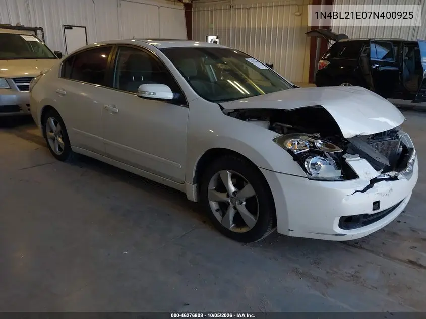 NISSAN ALTIMA 2007, VIN 1N4BL21E07N400925