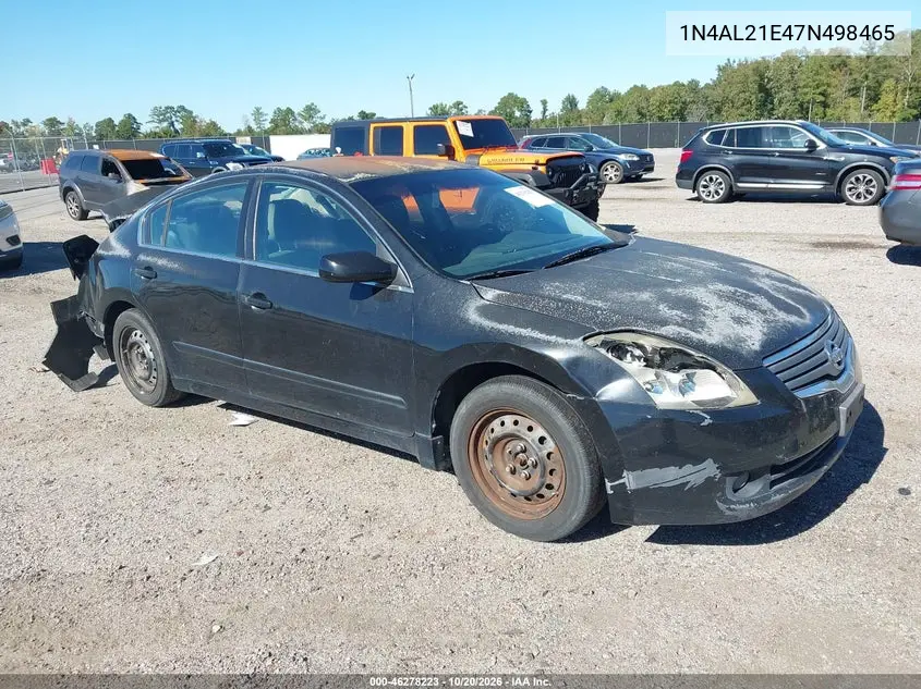NISSAN ALTIMA 2007, VIN 1N4AL21E47N498465