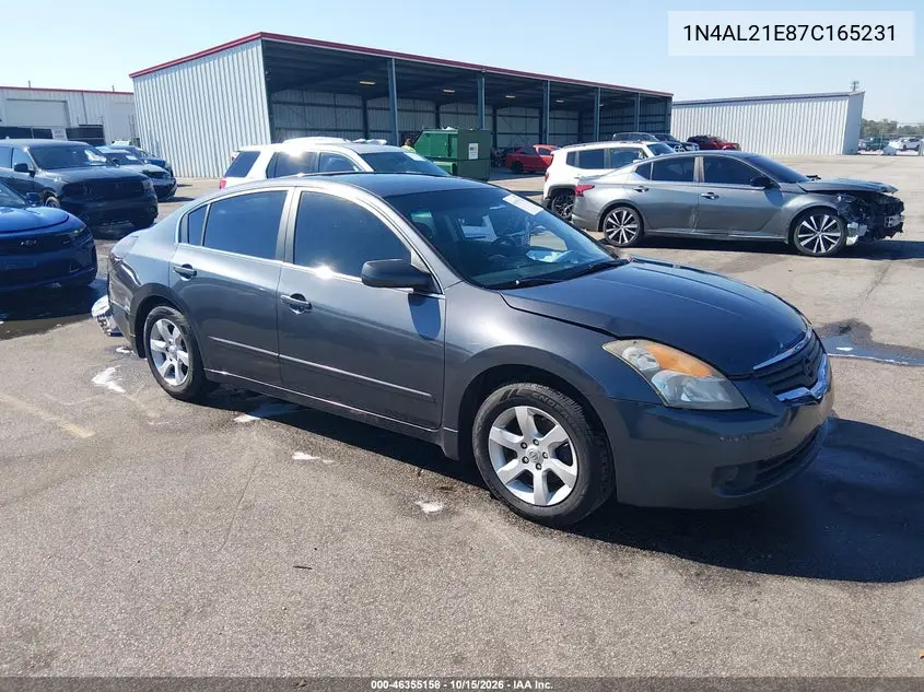 NISSAN ALTIMA 2007, VIN 1N4AL21E87C165231
