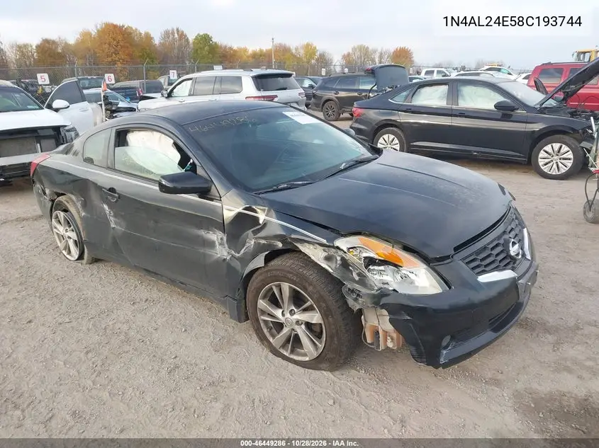 NISSAN ALTIMA 2008, VIN 1N4AL24E58C193744