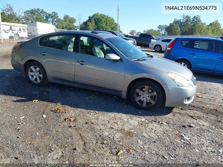 NISSAN ALTIMA 2009, VIN 1N4AL21E69N534773
