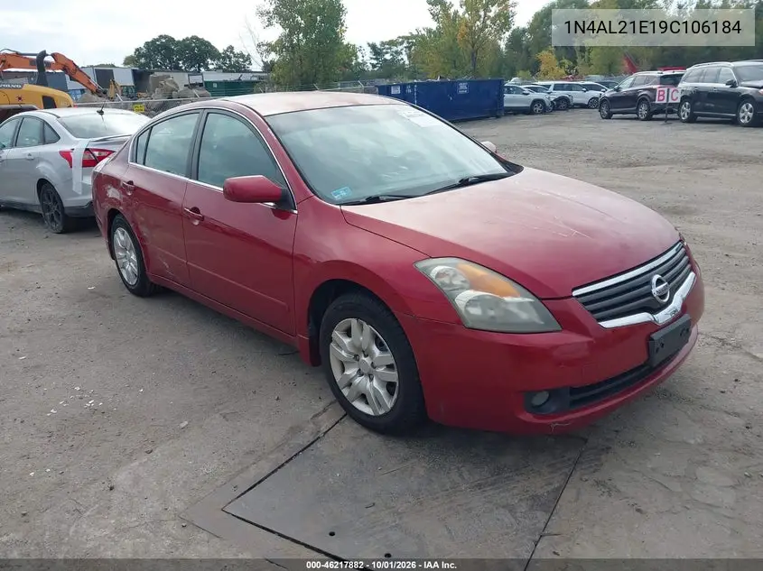 NISSAN ALTIMA 2009, VIN 1N4AL21E19C106184