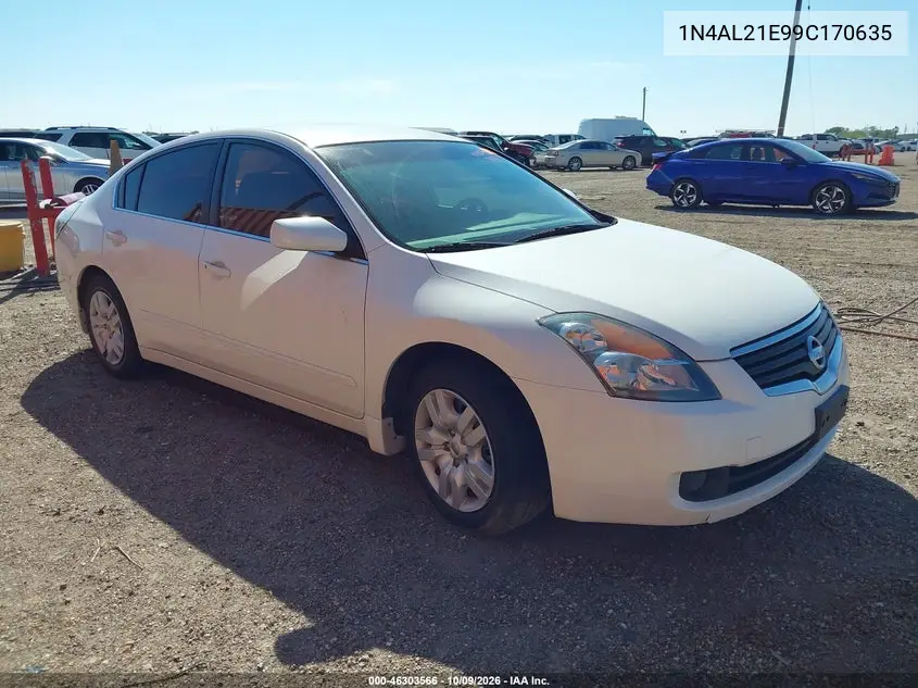 NISSAN ALTIMA 2009, VIN 1N4AL21E99C170635