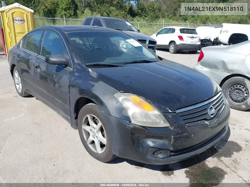 NISSAN ALTIMA 2009, VIN 1N4AL21EX9N518110