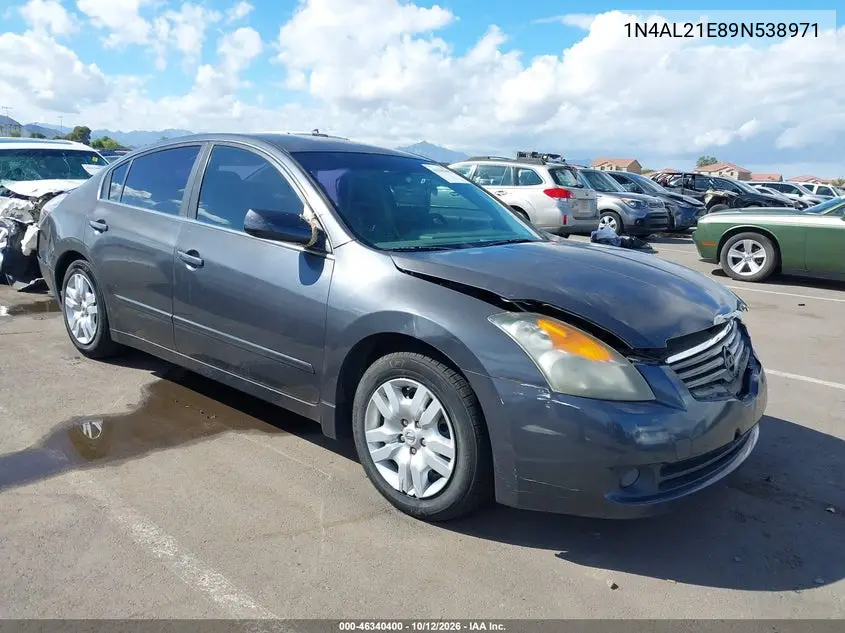 NISSAN ALTIMA 2009, VIN 1N4AL21E89N538971