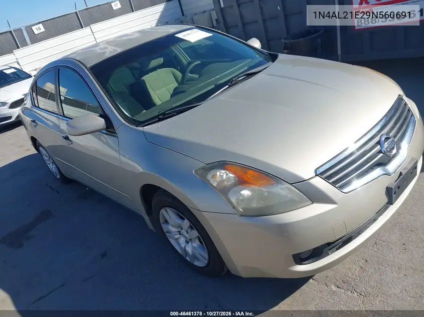 NISSAN ALTIMA 2009, VIN 1N4AL21E29N560691