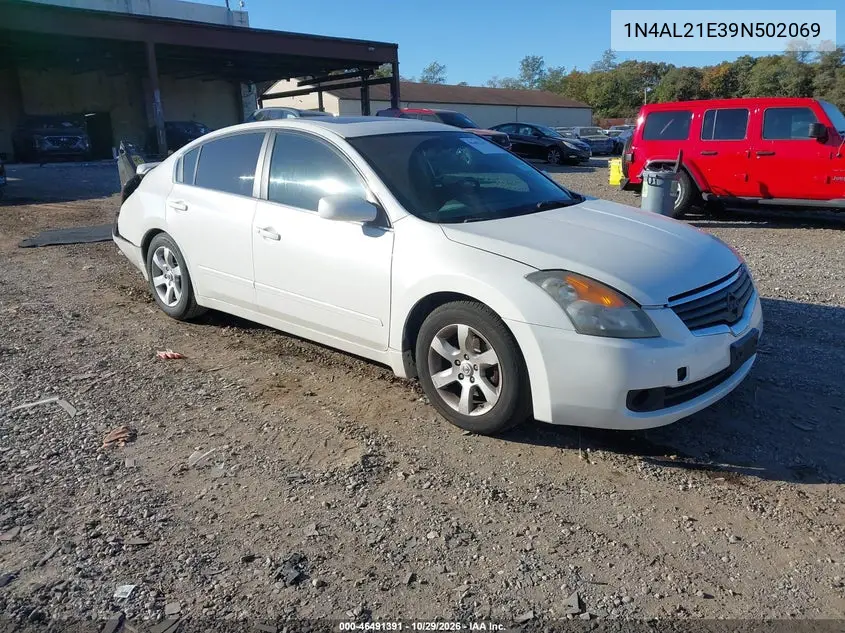 NISSAN ALTIMA 2009, VIN 1N4AL21E39N502069