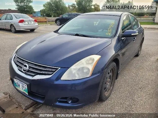 2010 NISSAN ALTIMA VIN 1N4AL2AP4AC105598 — фото 2