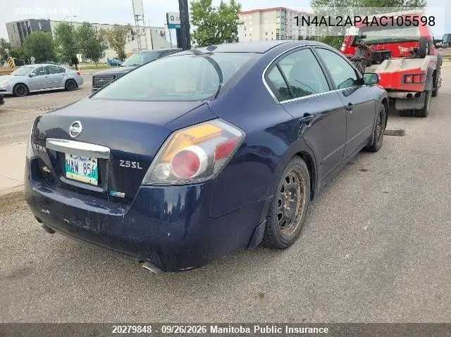 2010 NISSAN ALTIMA VIN 1N4AL2AP4AC105598 — фото 4