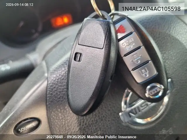 2010 NISSAN ALTIMA VIN 1N4AL2AP4AC105598 — фото 5