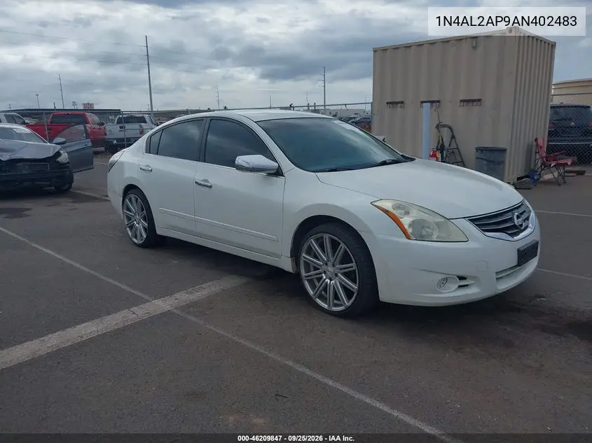 NISSAN ALTIMA 2010, VIN 1N4AL2AP9AN402483
