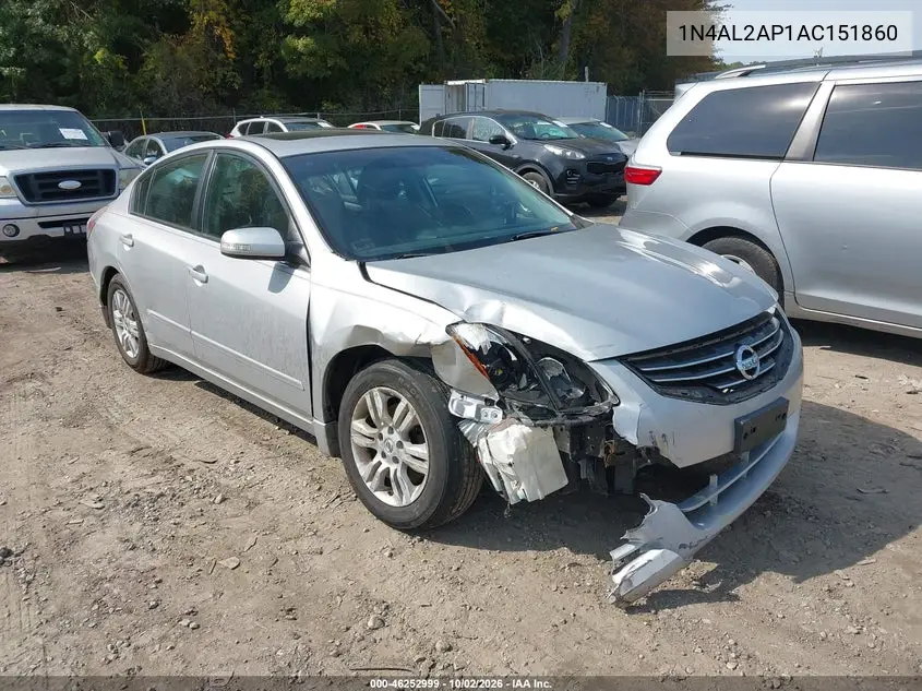 NISSAN ALTIMA 2010, VIN 1N4AL2AP1AC151860