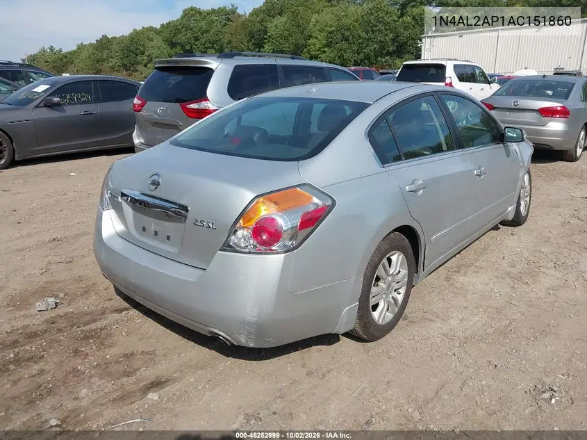 2010 NISSAN ALTIMA VIN 1N4AL2AP1AC151860 — фото 4