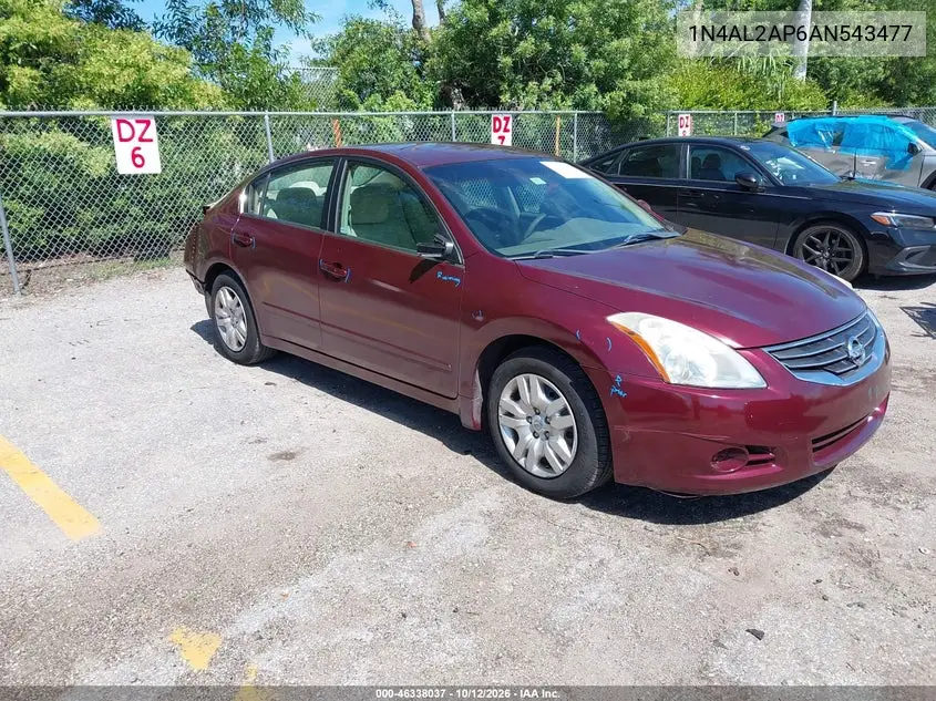 NISSAN ALTIMA 2010, VIN 1N4AL2AP6AN543477