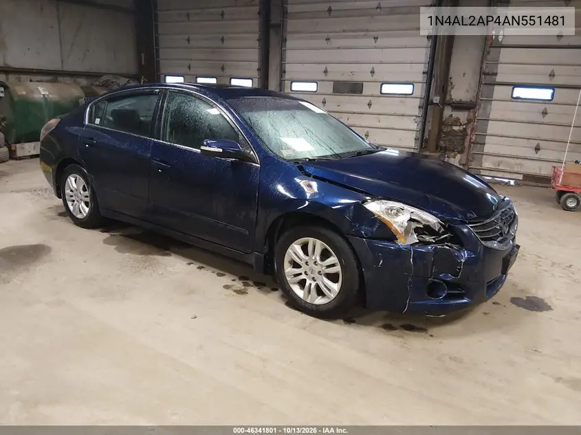 NISSAN ALTIMA 2010, VIN 1N4AL2AP4AN551481