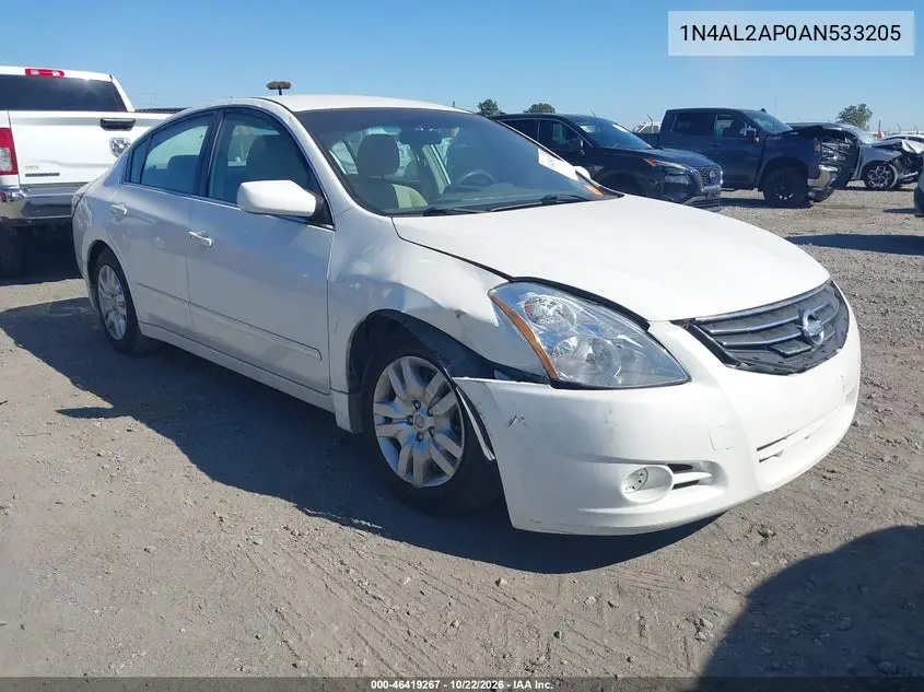 NISSAN ALTIMA 2010, VIN 1N4AL2AP0AN533205