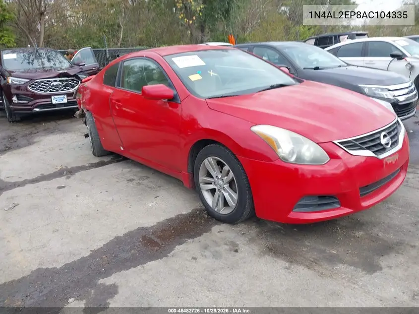NISSAN ALTIMA 2010, VIN 1N4AL2EP8AC104335