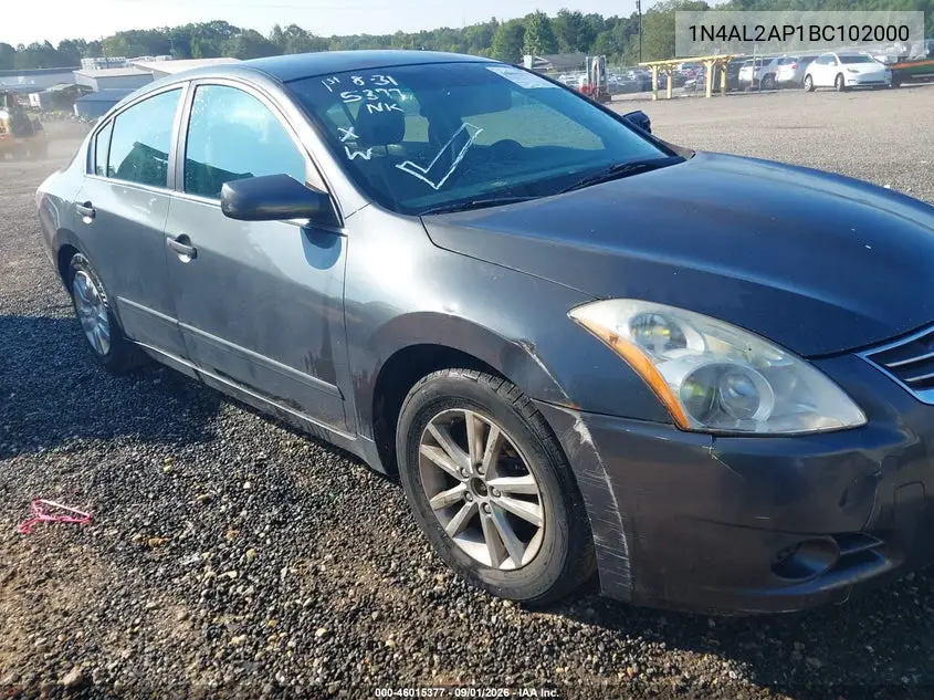 NISSAN ALTIMA 2011, VIN 1N4AL2AP1BC102000