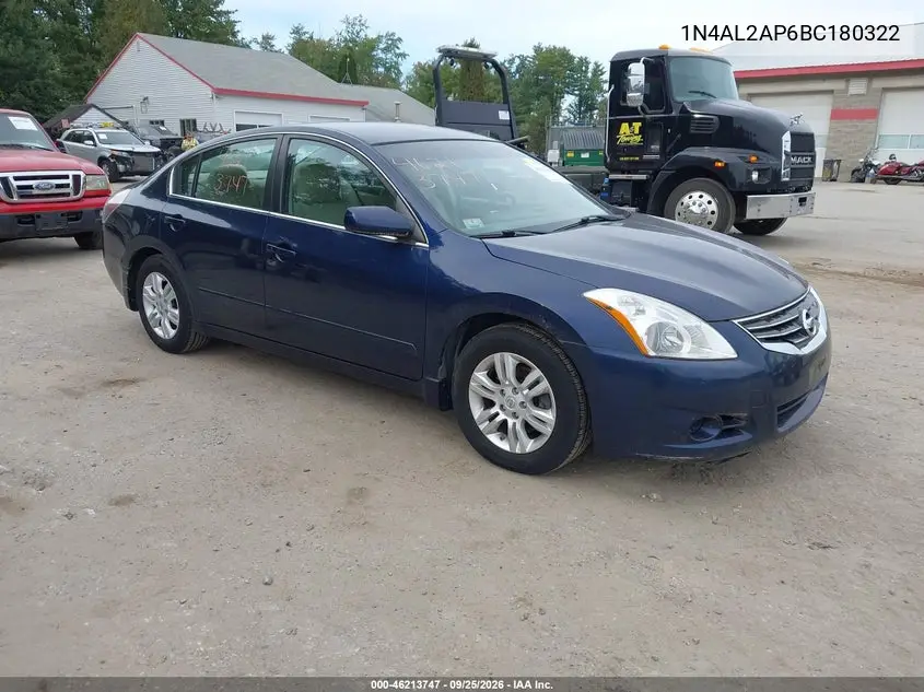 NISSAN ALTIMA 2011, VIN 1N4AL2AP6BC180322