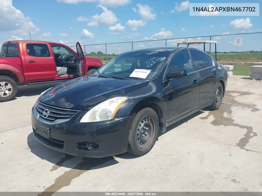 2011 NISSAN ALTIMA VIN 1N4AL2APXBN467702 — фото 2