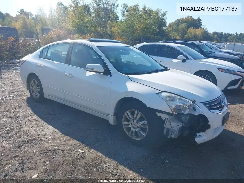 NISSAN ALTIMA 2011, VIN 1N4AL2AP7BC177137