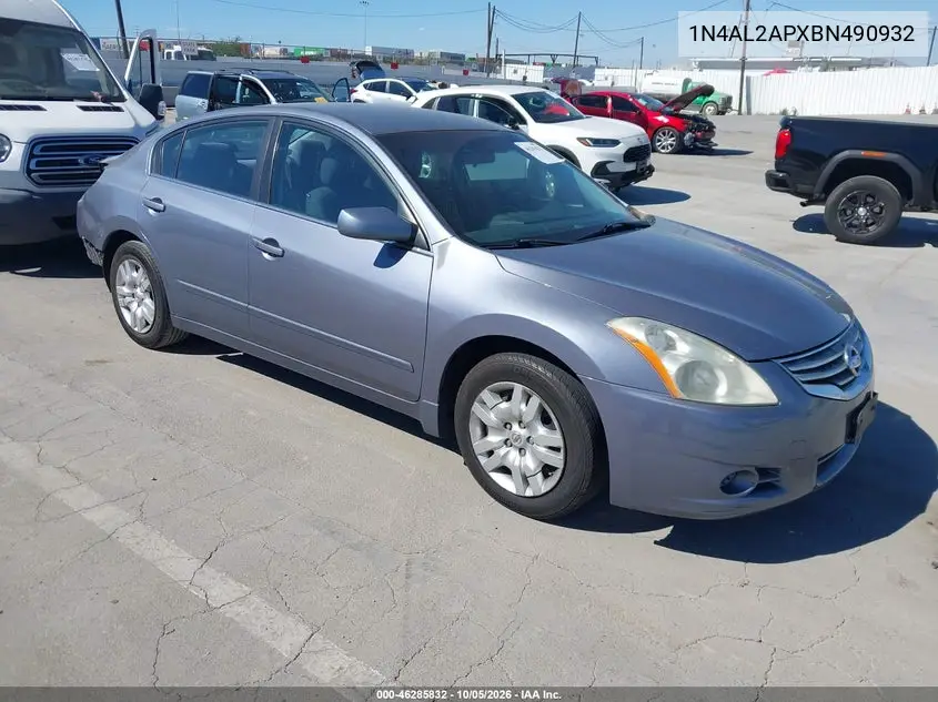 NISSAN ALTIMA 2011, VIN 1N4AL2APXBN490932