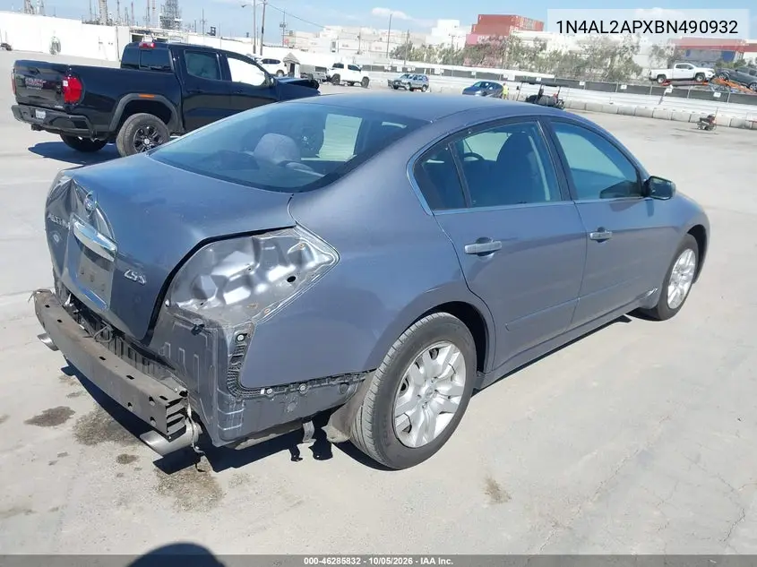 2011 NISSAN ALTIMA VIN 1N4AL2APXBN490932 — фото 4