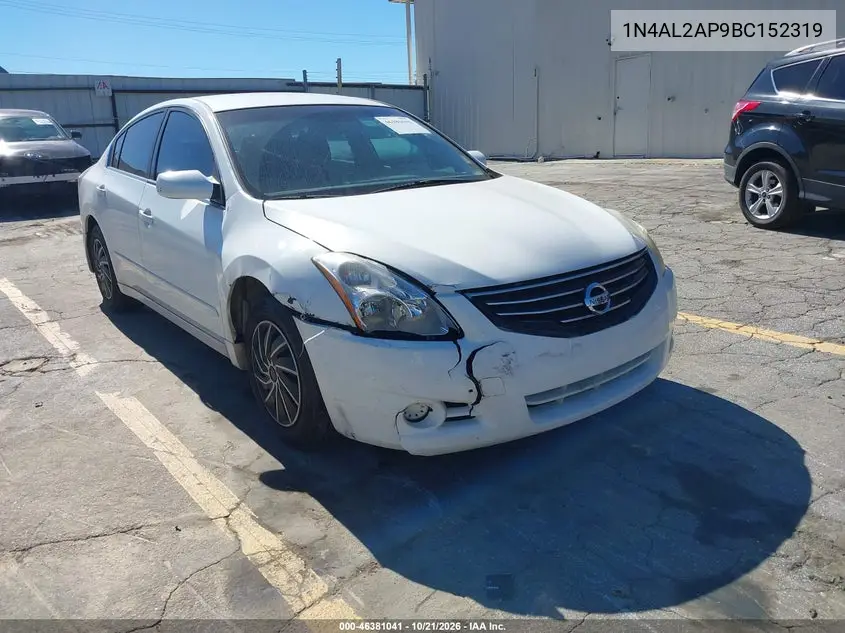 NISSAN ALTIMA 2011, VIN 1N4AL2AP9BC152319
