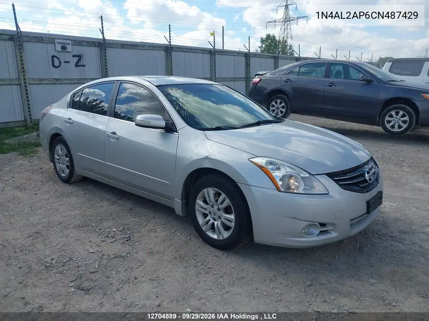 NISSAN ALTIMA 2012, VIN 1N4AL2AP6CN487429