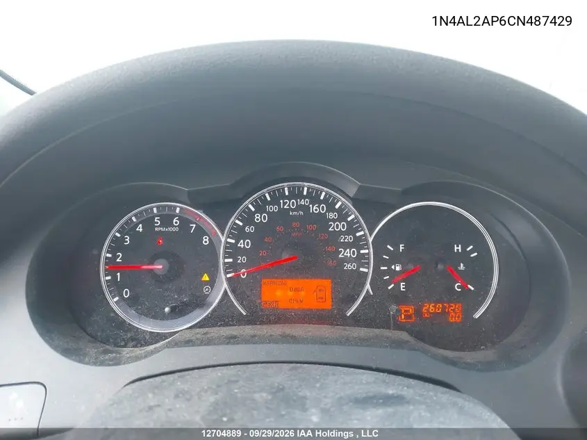 2012 NISSAN ALTIMA VIN 1N4AL2AP6CN487429 — фото 7