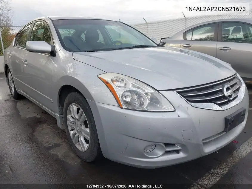 NISSAN ALTIMA 2012, VIN 1N4AL2AP2CN521673