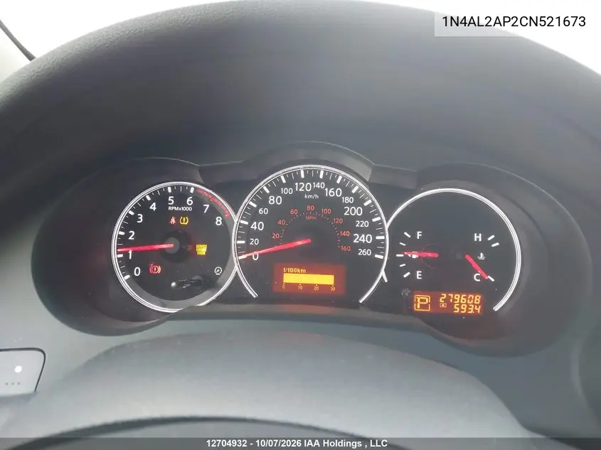 2012 NISSAN ALTIMA VIN 1N4AL2AP2CN521673 — фото 7