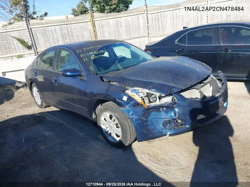 NISSAN ALTIMA 2012, VIN 1N4AL2AP2CN478484