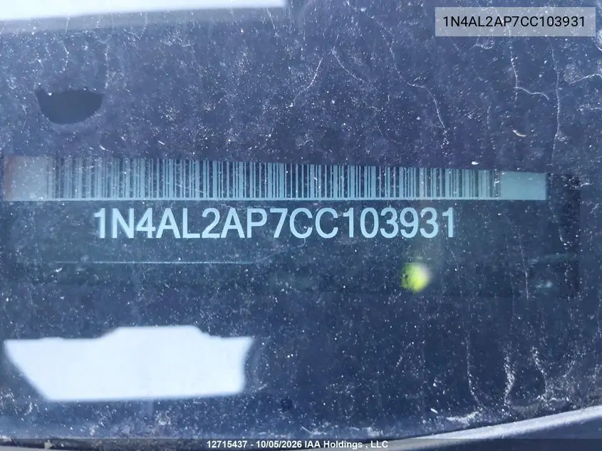 2012 NISSAN ALTIMA VIN 1N4AL2AP7CC103931 — фото 18