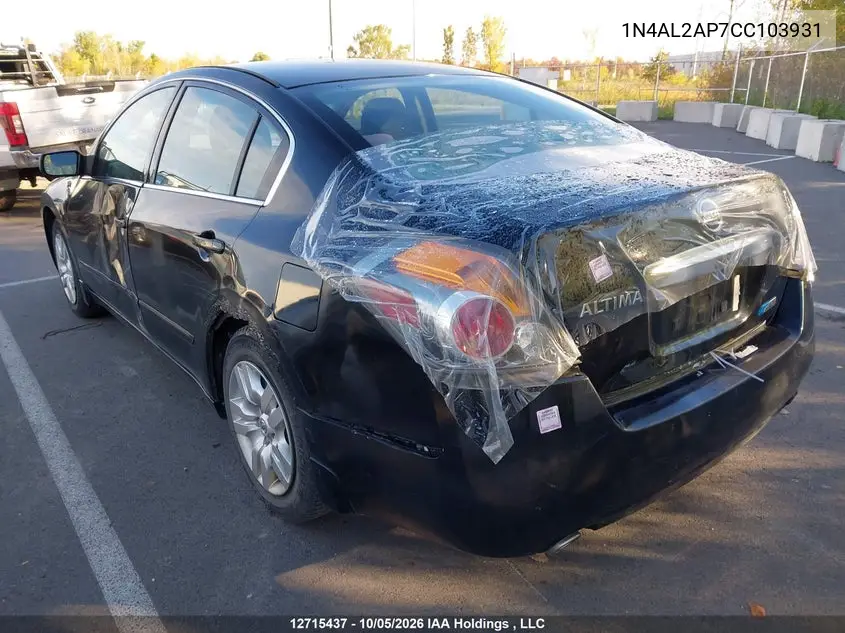 2012 NISSAN ALTIMA VIN 1N4AL2AP7CC103931 — фото 3