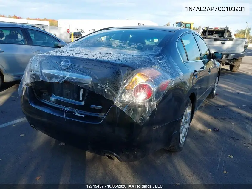 2012 NISSAN ALTIMA VIN 1N4AL2AP7CC103931 — фото 4