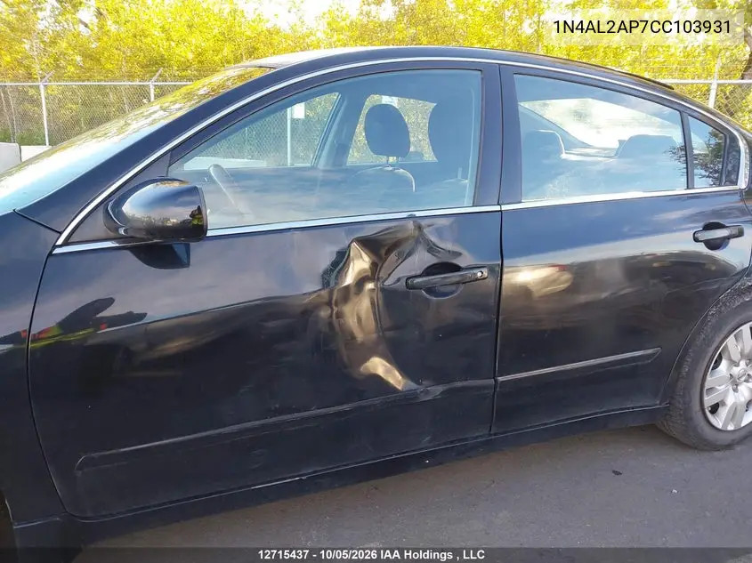 2012 NISSAN ALTIMA VIN 1N4AL2AP7CC103931 — фото 6