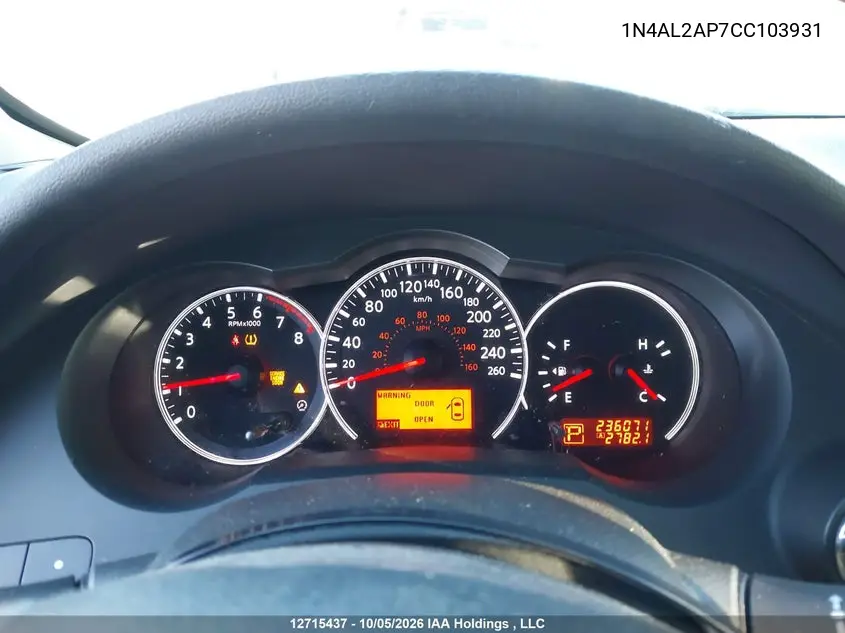 2012 NISSAN ALTIMA VIN 1N4AL2AP7CC103931 — фото 7