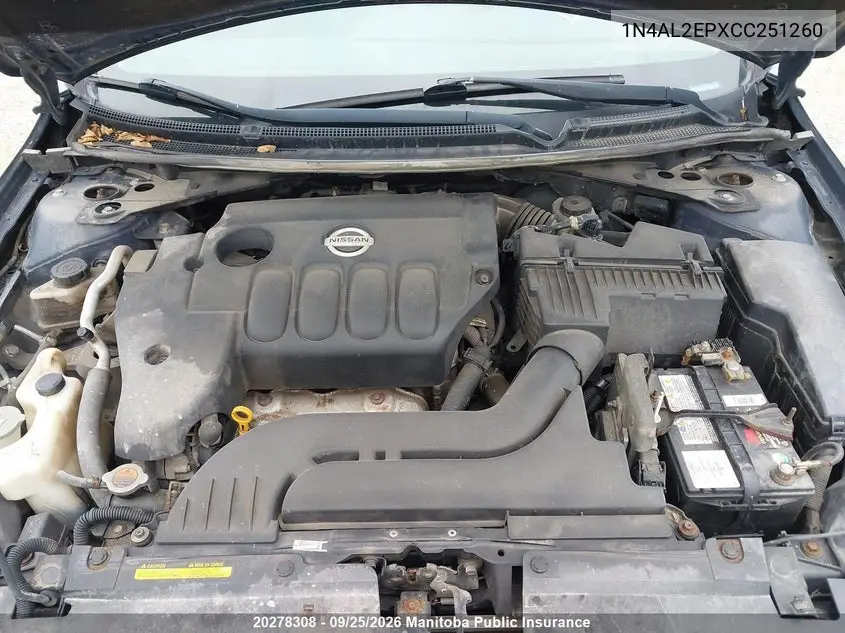 2012 NISSAN ALTIMA VIN 1N4AL2EPXCC251260 — фото 9