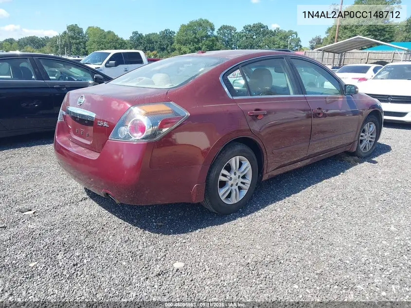 2012 NISSAN ALTIMA VIN 1N4AL2AP0CC148712 — фото 4