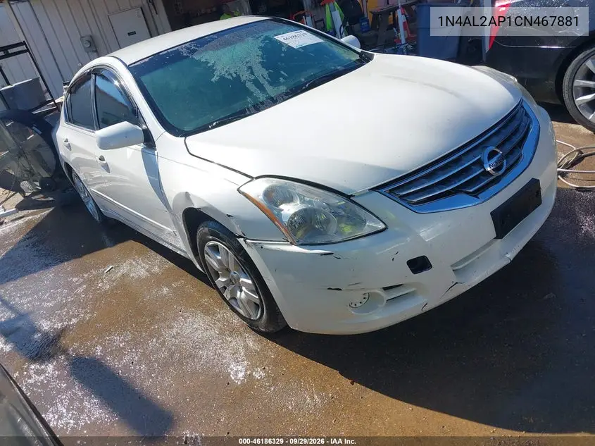 NISSAN ALTIMA 2012, VIN 1N4AL2AP1CN467881