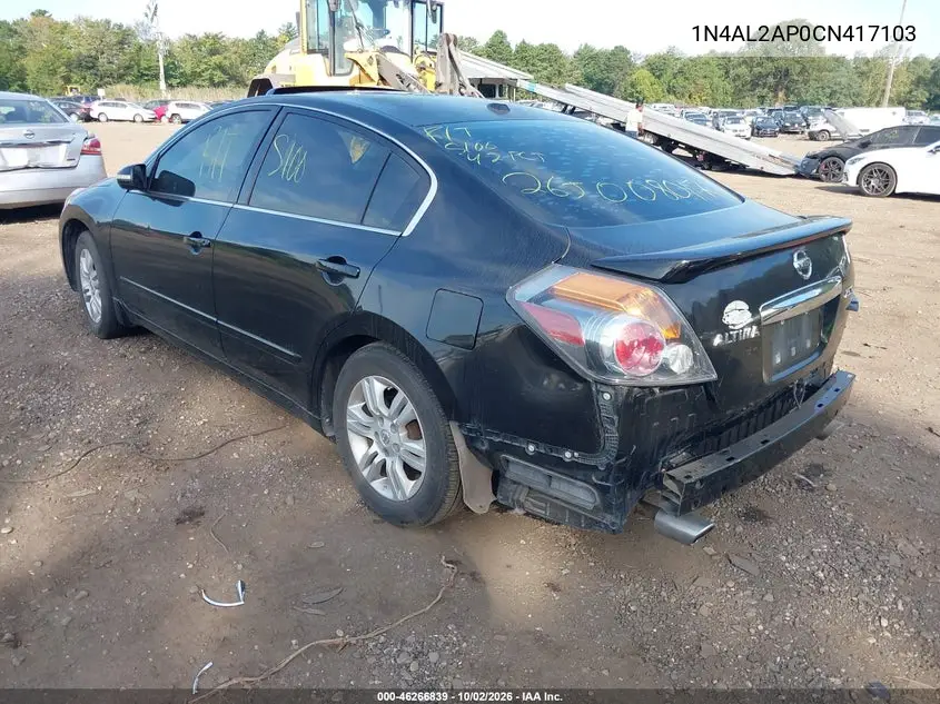 2012 NISSAN ALTIMA VIN 1N4AL2AP0CN417103 — фото 3