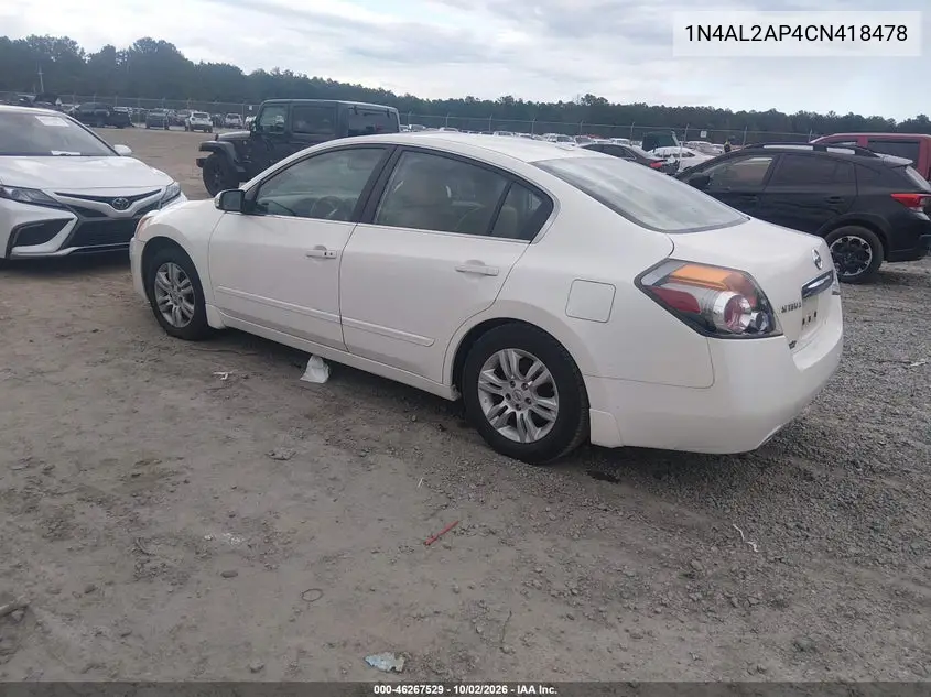 2012 NISSAN ALTIMA VIN 1N4AL2AP4CN418478 — фото 3