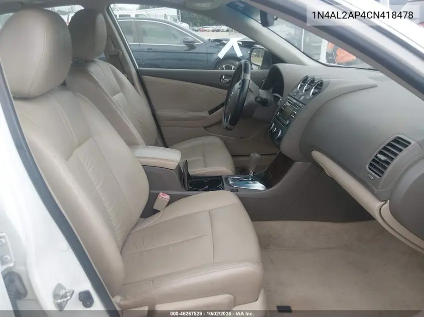 2012 NISSAN ALTIMA VIN 1N4AL2AP4CN418478 — фото 5