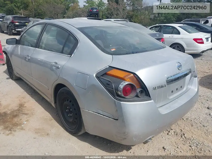 2012 NISSAN ALTIMA VIN 1N4AL2AP7CC242960 — фото 3