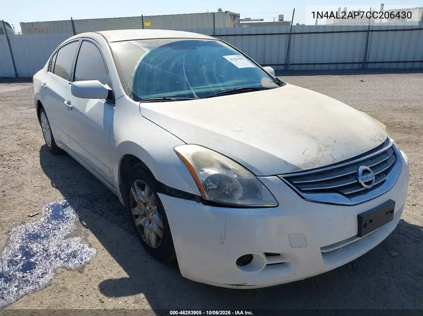 NISSAN ALTIMA 2012, VIN 1N4AL2AP7CC206430